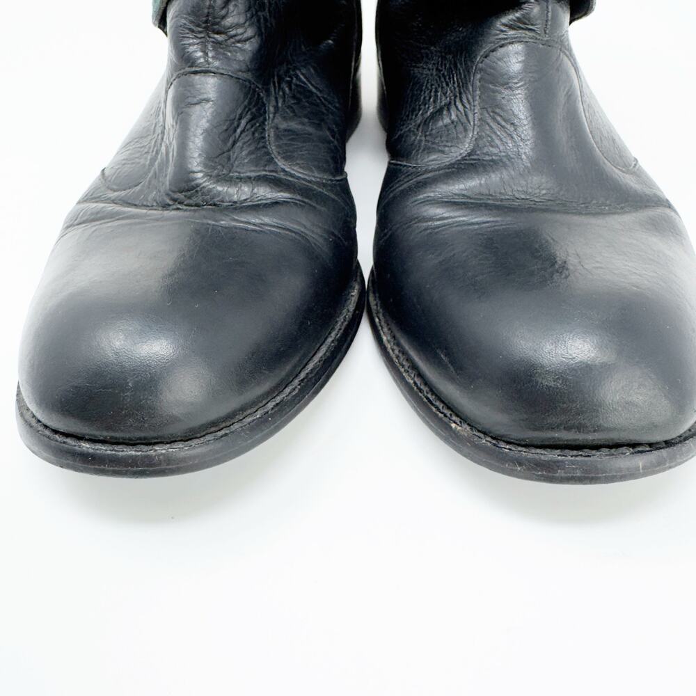 Schuler & Sons Philadelphia Womens Suede Contrast Cuff Leather Black Booties 9B - Picture 3 of 7